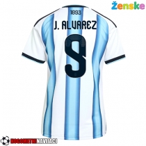 Ženske Nogometnih dresov Argentina Julian Alvarez #9 Domači SP 2026 Kratki rokavi